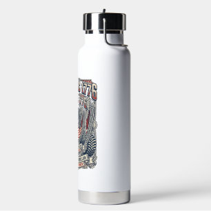 Patriotic 1776 Off Road Skull Monster Truck Heavy  Water Bottle