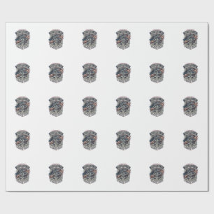 Patriotic 1776 Off Road Skull Monster Truck Heavy Wrapping Paper