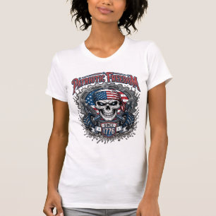 Patriotic 1776 Off Road Skull Monster Truck T-Shirt