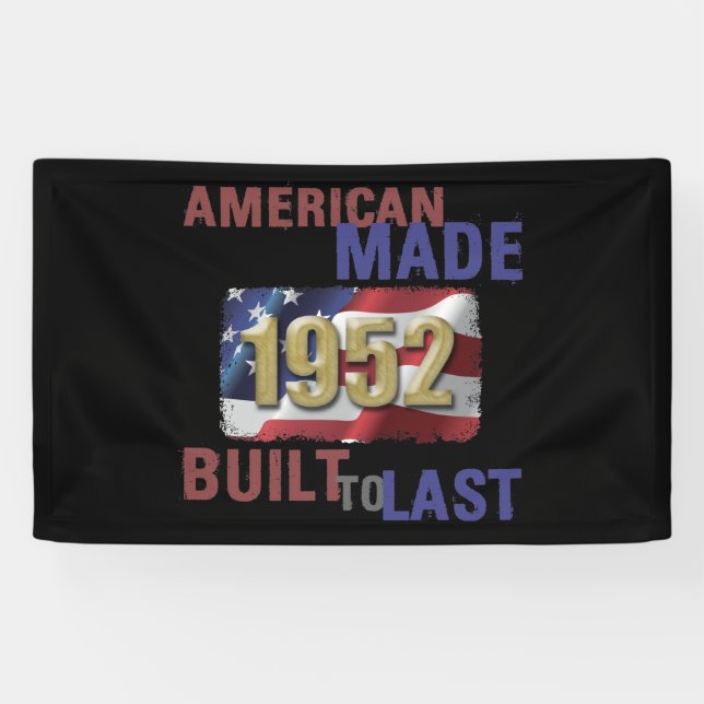 Patriotic 1952 70th Birthday Banner (Horizontal)