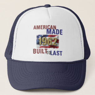 Patriotic 1962 60th Birthday Trucker Hat