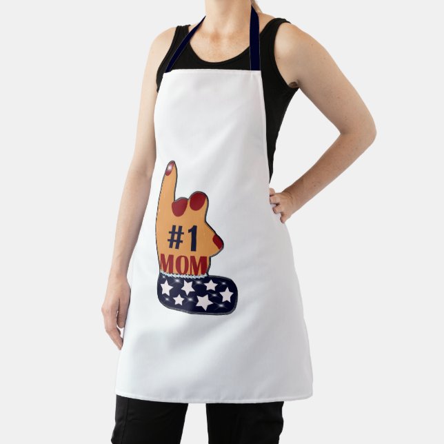 Patriotic #1 Mom  Apron (Insitu)