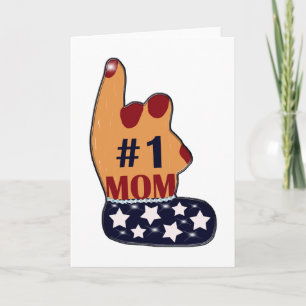 Patriotic #1 Mom Card