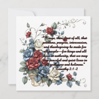 Patriotic 1 Timothy 2:1-2 Fleece Blanket