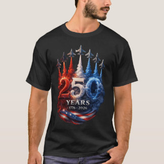 Patriotic 250 Years Aviation Tribute T-Shirt