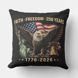 Patriotic 250th Anniversary Eagle Art Outdoor Pillow