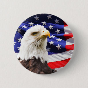 Patriotic 2 Inch Round Button
