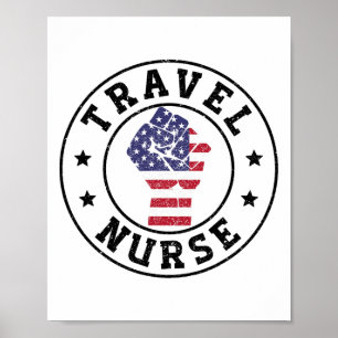 Patriotic 4th July Healthcare Travel Nurse Poster