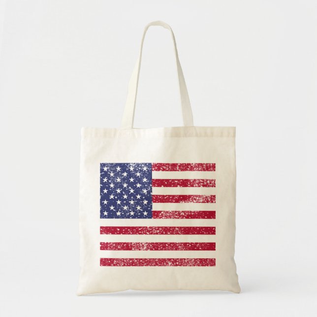 Patriotic 4th Of July American Flag Tote Bag (Front)