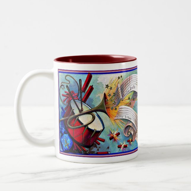 Patriotic 4th of July Beverage Mug (Left)