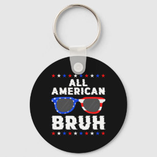 Patriotic 4th Of July Boys Teens Kids All American Keychain