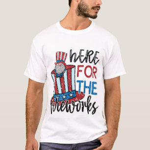 Patriotic 4th of July Fireworks Gnome T-Shirt