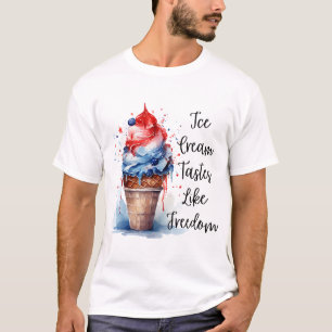 Patriotic 4th of July Ice Cream T-Shirt