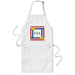 Patriotic 4th of July Long Apron