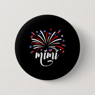 Patriotic 4th of July Mimi Fireworks Little Fireer 2 Inch Round Button