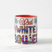 Patriotic 4th of July Mug USA Independence Day