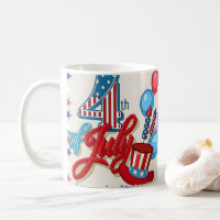Patriotic 4th of July Mug USA Independence Day