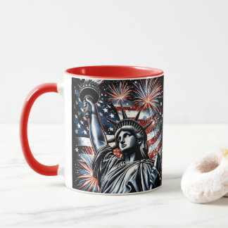Patriotic 4th of July Mug USA Independence Day