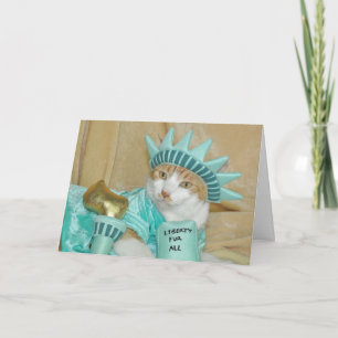 Patriotic 4th of July Orange Card