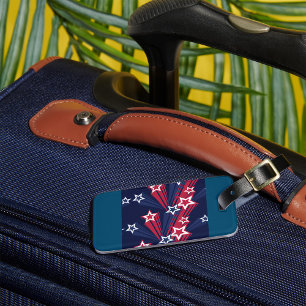 Patriotic 4th of July Stars Red White And Blue  Luggage Tag