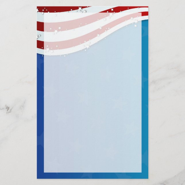 patriotic 4th of july stationary stationery (Front)