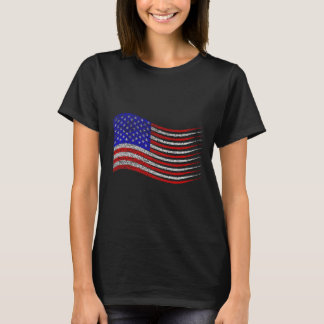 Patriotic 4th Of July Usa American Flag Waving T-Shirt