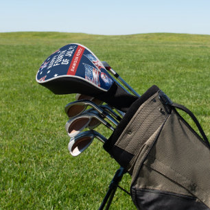 Patriotic 4th of July Watercolor Family Name  Golf Head Cover