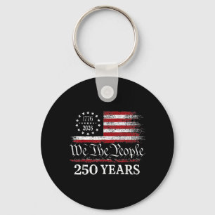 Patriotic Aamerican Flag 250th Anniversary Usa Keychain