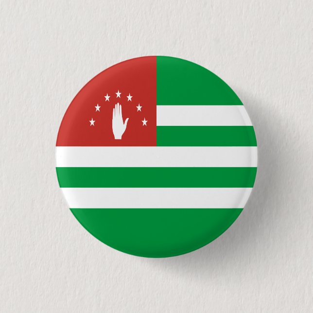 Patriotic Abkhazia Flag 1 Inch Round Button (Front)