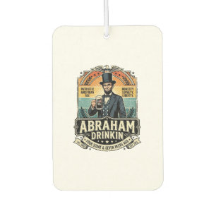 Patriotic Abraham Drinkin Retro Distressed Air Freshener