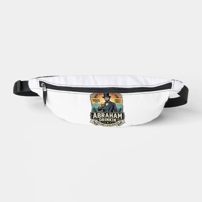 Patriotic Abraham Drinkin Retro Distressed Fanny Pack (Front)