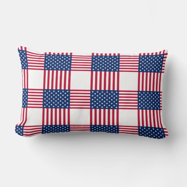 Patriotic Accent Throw Pillow  (Front)