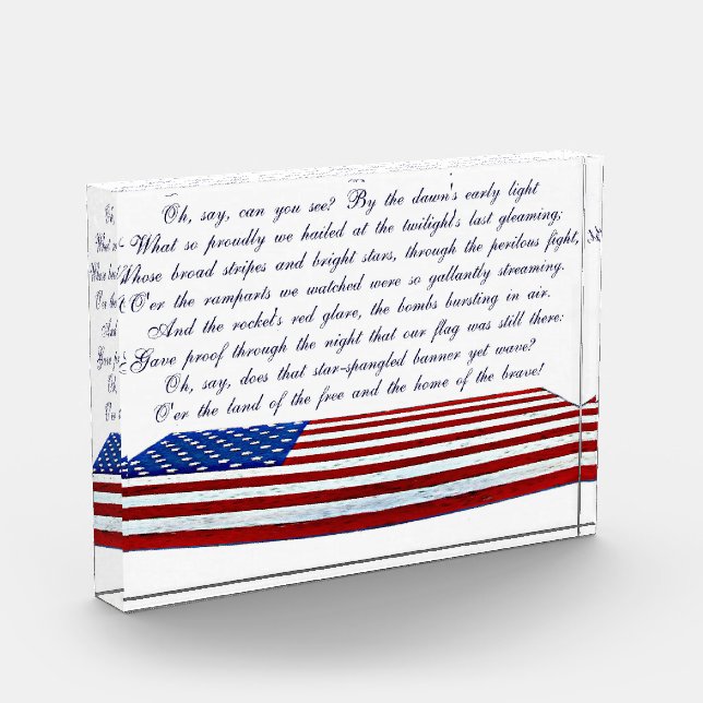 Patriotic Acrylic Block (Left)
