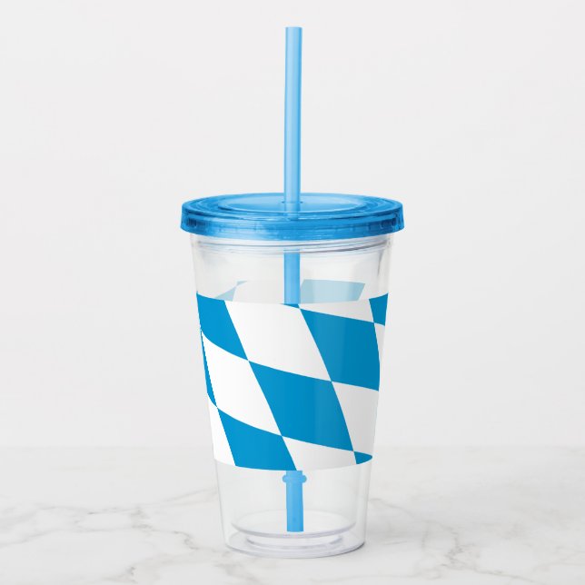 Patriotic Acrylic Tumbler with flag of Bavaria (Front)