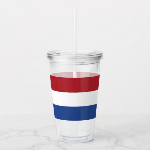 Patriotic Acrylic Tumbler with flag of Netherlands