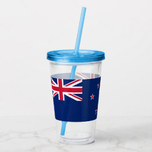 Patriotic Acrylic Tumbler with flag of New Zealand