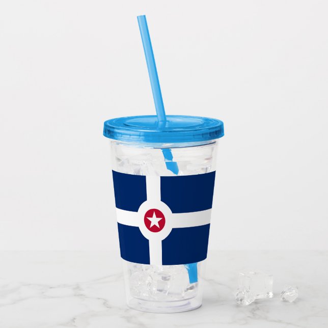 Patriotic Acrylic Tumbler with Indianapolis (Front Ice)
