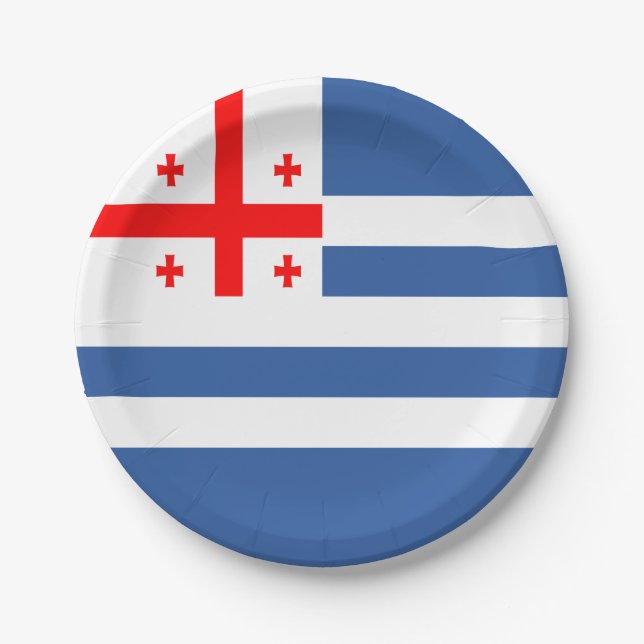 Patriotic Adjara Flag Paper Plate (Front)