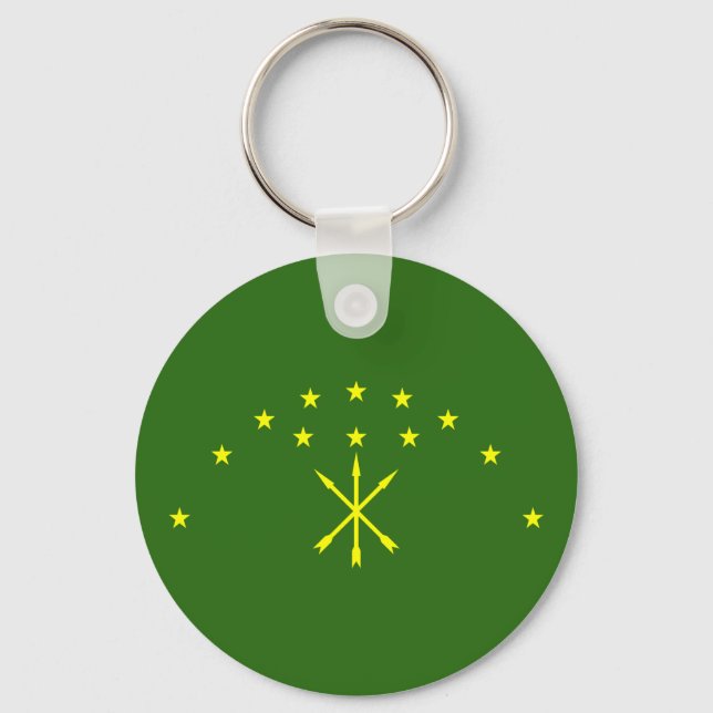 Patriotic Adygea Flag Keychain (Front)