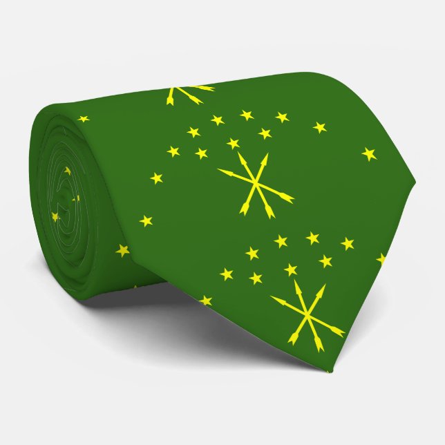 Patriotic Adygea Flag Tie (Rolled)