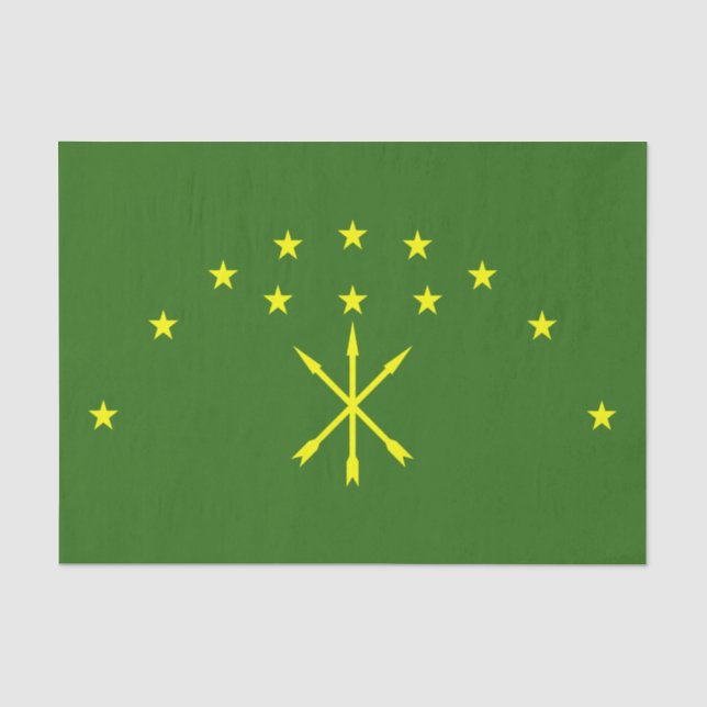 Patriotic Adygea Flag Tissue Paper (Front)