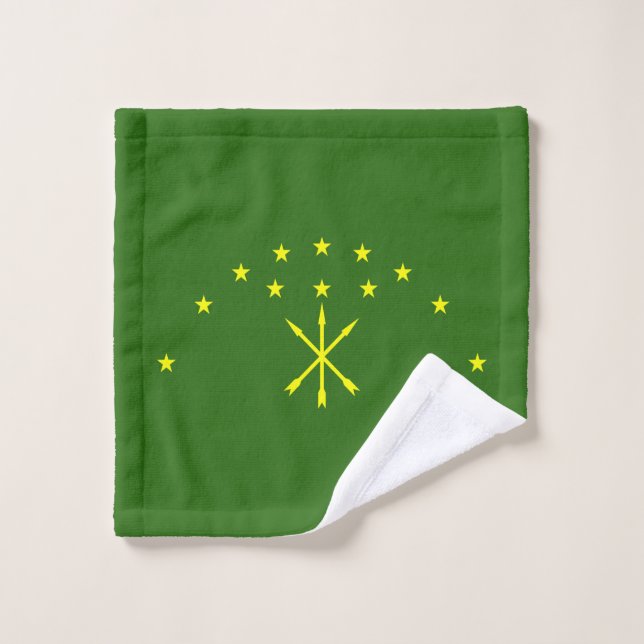 Patriotic Adygea Flag Wash Cloth (Wash Cloth)