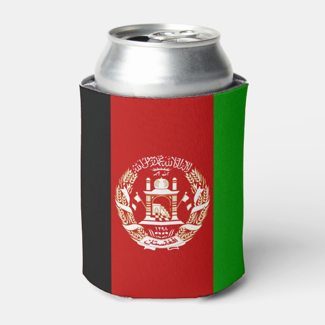Patriotic Afghanistan Flag Can Cooler (Can Front)
