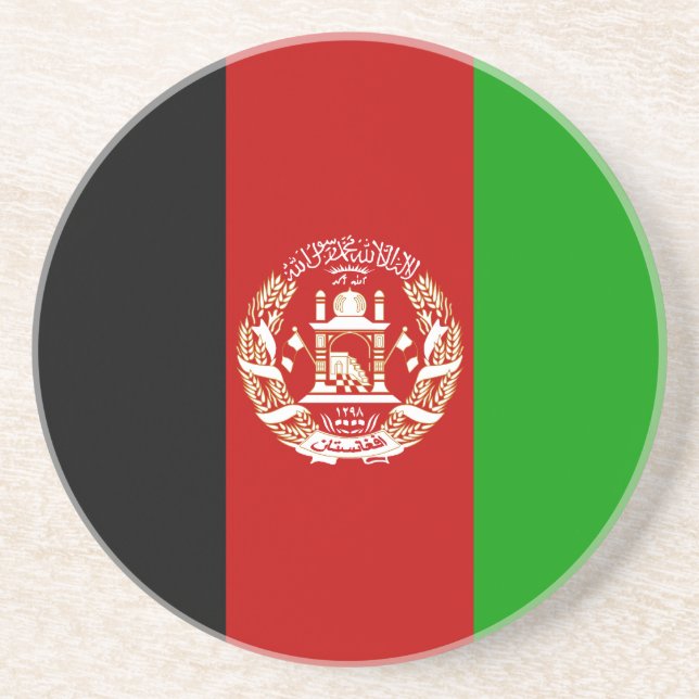 Patriotic Afghanistan Flag Coaster (Front)