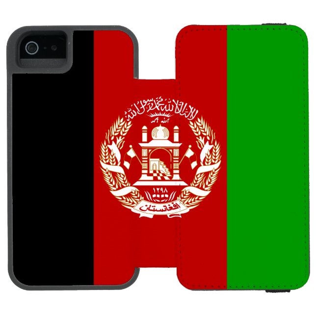 Patriotic Afghanistan Flag Incipio iPhone Wallet Case (Folio Open)
