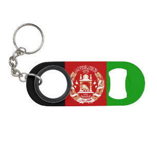 Patriotic Afghanistan Flag Keychain Bottle Opener