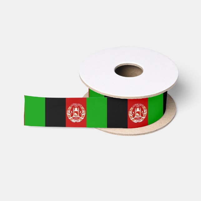 Patriotic Afghanistan Flag Satin Ribbon (Spool)