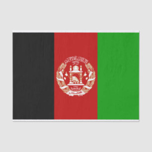 Patriotic Afghanistan Flag Tissue Paper