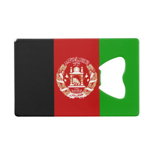 Patriotic Afghanistan Flag Wallet Bottle Opener