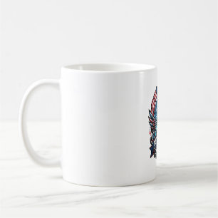 Patriotic Ai Freedom Wolf Cyberpunk Future Freedom Coffee Mug
